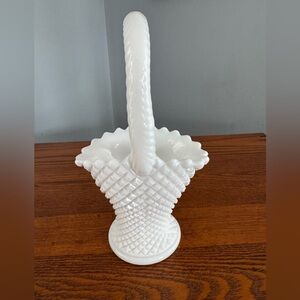 Elegant White Ceramic Basket